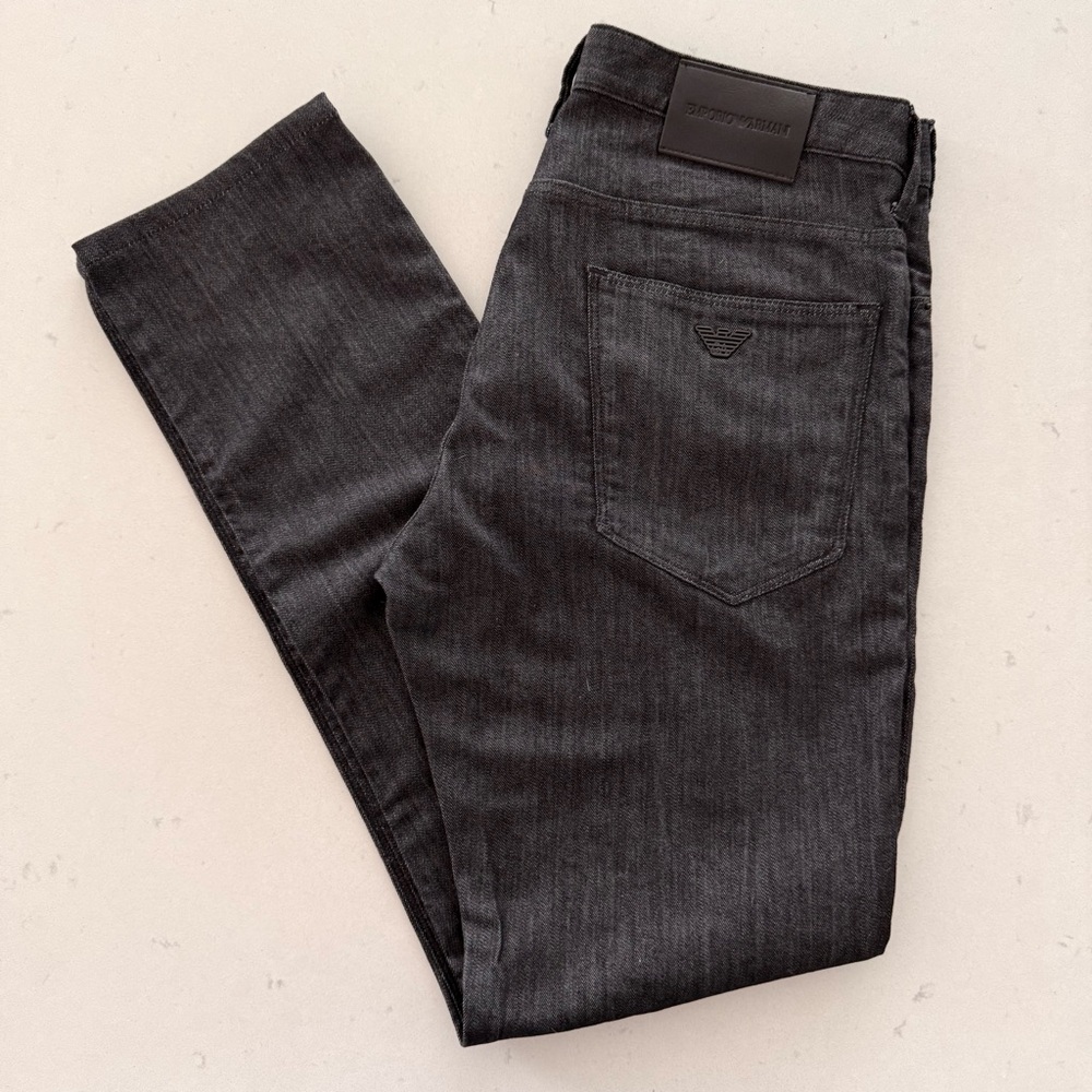 NWT EMPORIO ARMANI J06 SLIM-FIT JEANS IN BLACK